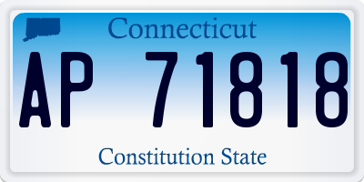 CT license plate AP71818