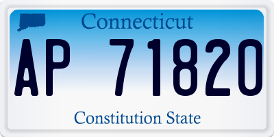 CT license plate AP71820