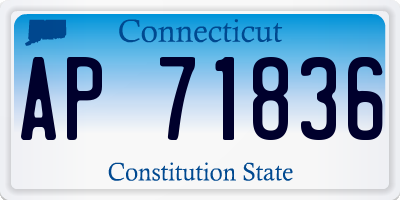 CT license plate AP71836