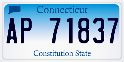 CT license plate AP71837