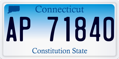 CT license plate AP71840