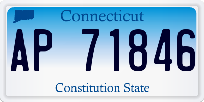 CT license plate AP71846