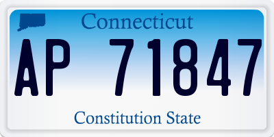 CT license plate AP71847