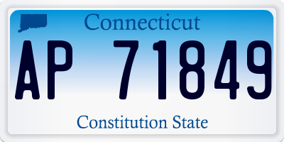 CT license plate AP71849