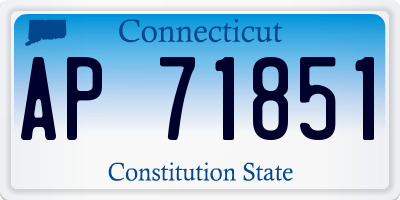 CT license plate AP71851