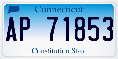 CT license plate AP71853