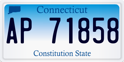 CT license plate AP71858