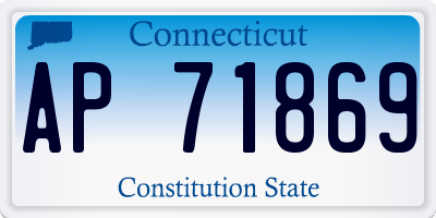 CT license plate AP71869