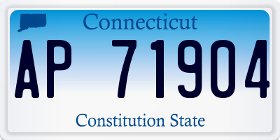CT license plate AP71904