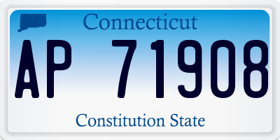CT license plate AP71908