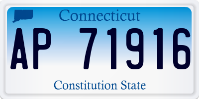 CT license plate AP71916