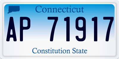 CT license plate AP71917