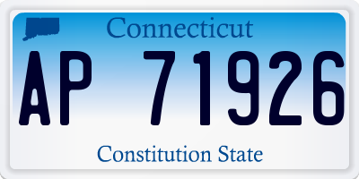 CT license plate AP71926