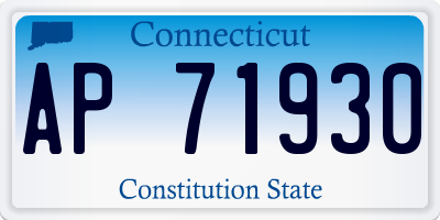 CT license plate AP71930