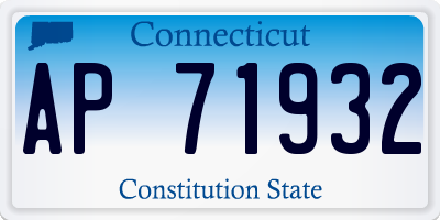 CT license plate AP71932