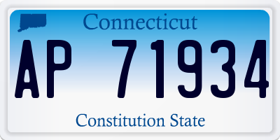 CT license plate AP71934
