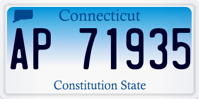 CT license plate AP71935