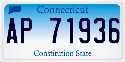 CT license plate AP71936