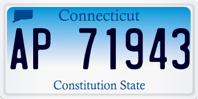CT license plate AP71943
