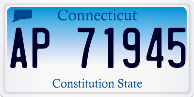 CT license plate AP71945