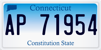 CT license plate AP71954