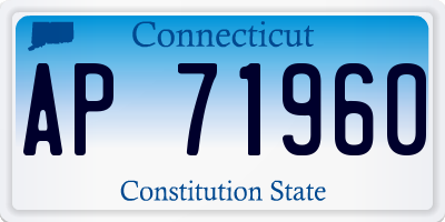 CT license plate AP71960