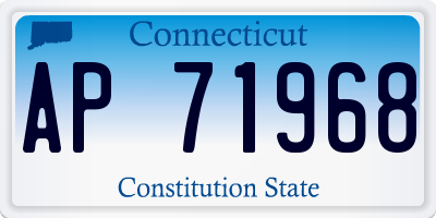 CT license plate AP71968
