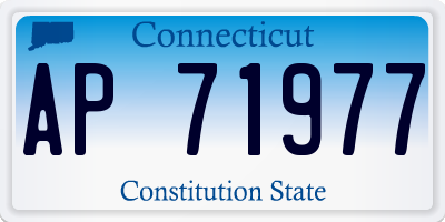 CT license plate AP71977