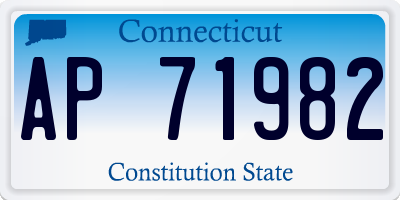 CT license plate AP71982