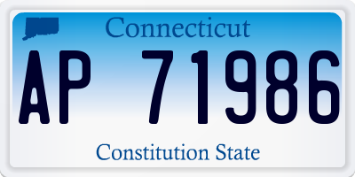 CT license plate AP71986
