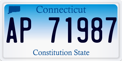 CT license plate AP71987
