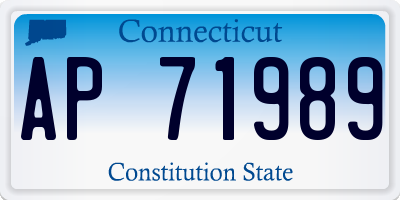 CT license plate AP71989