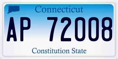 CT license plate AP72008