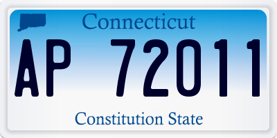 CT license plate AP72011