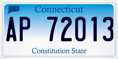 CT license plate AP72013