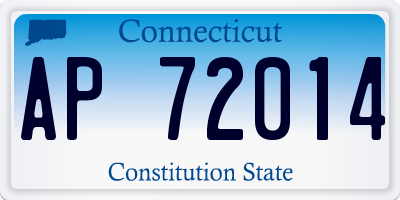 CT license plate AP72014