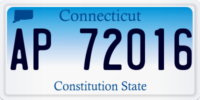 CT license plate AP72016