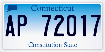 CT license plate AP72017