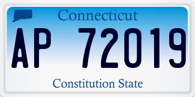 CT license plate AP72019