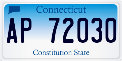CT license plate AP72030