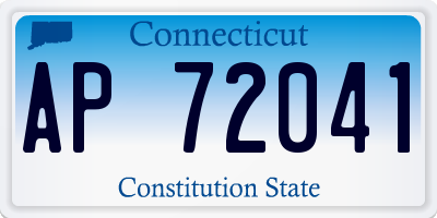 CT license plate AP72041