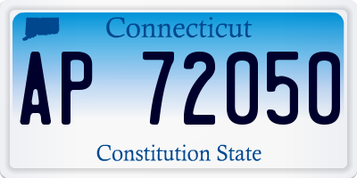CT license plate AP72050