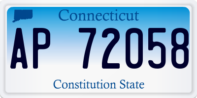 CT license plate AP72058