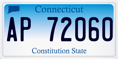 CT license plate AP72060