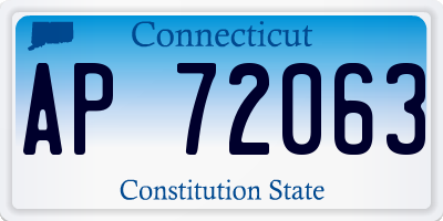 CT license plate AP72063