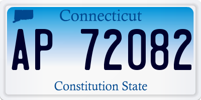 CT license plate AP72082