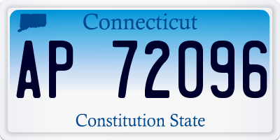 CT license plate AP72096