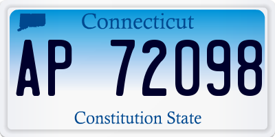 CT license plate AP72098