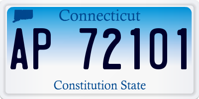 CT license plate AP72101