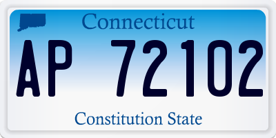 CT license plate AP72102